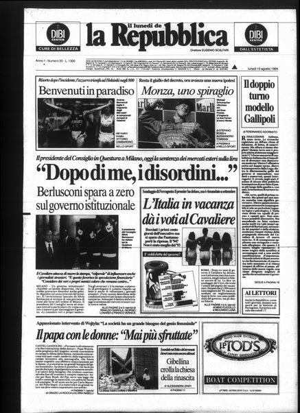 Il lunedì de La repubblica